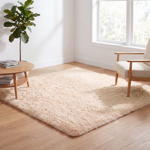 Tapis Nuage Blanc installé dans un salon