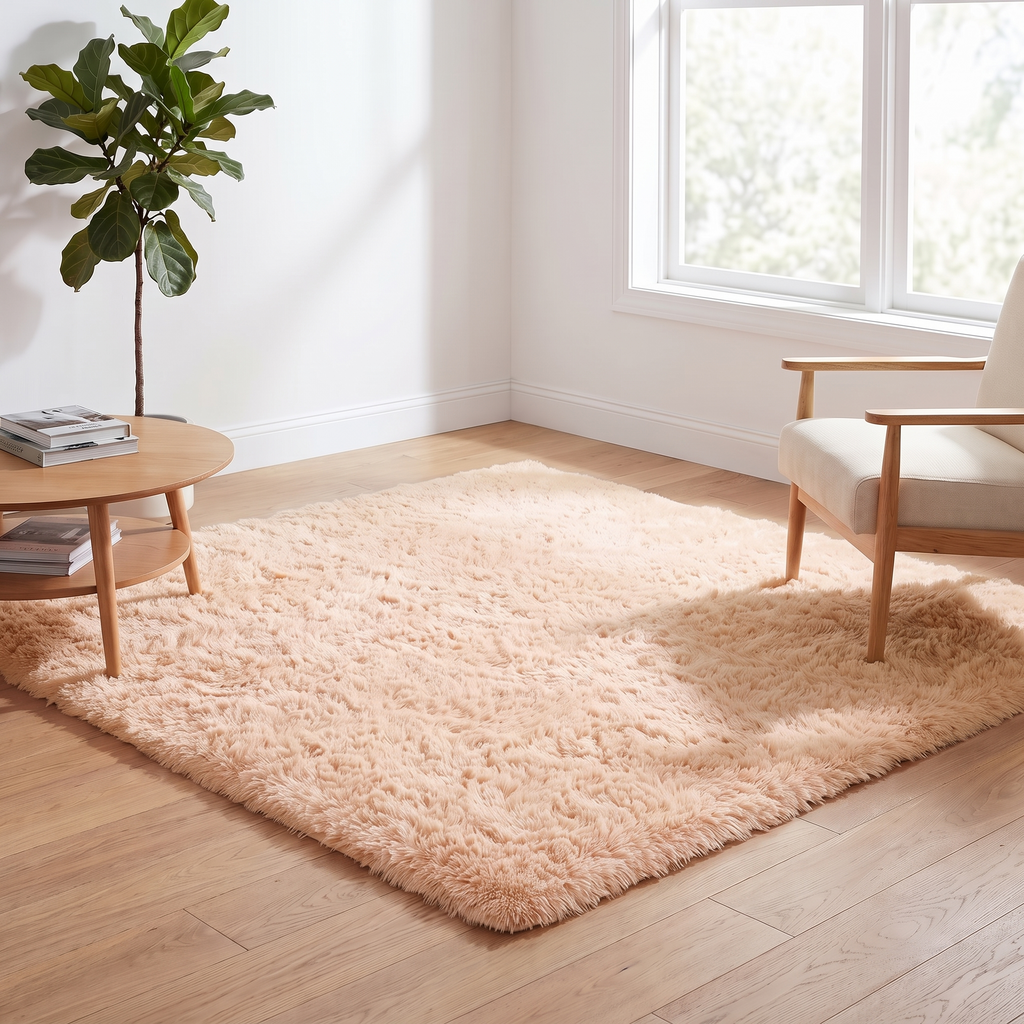 Tapis Nuage Crème installé dans un salon